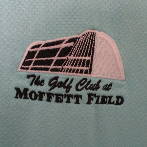 Nike Tiger Woods Mens The Golf Club at Moffett Field S/S Aqua Henley NWOT - XL - Picture 1 of 5
